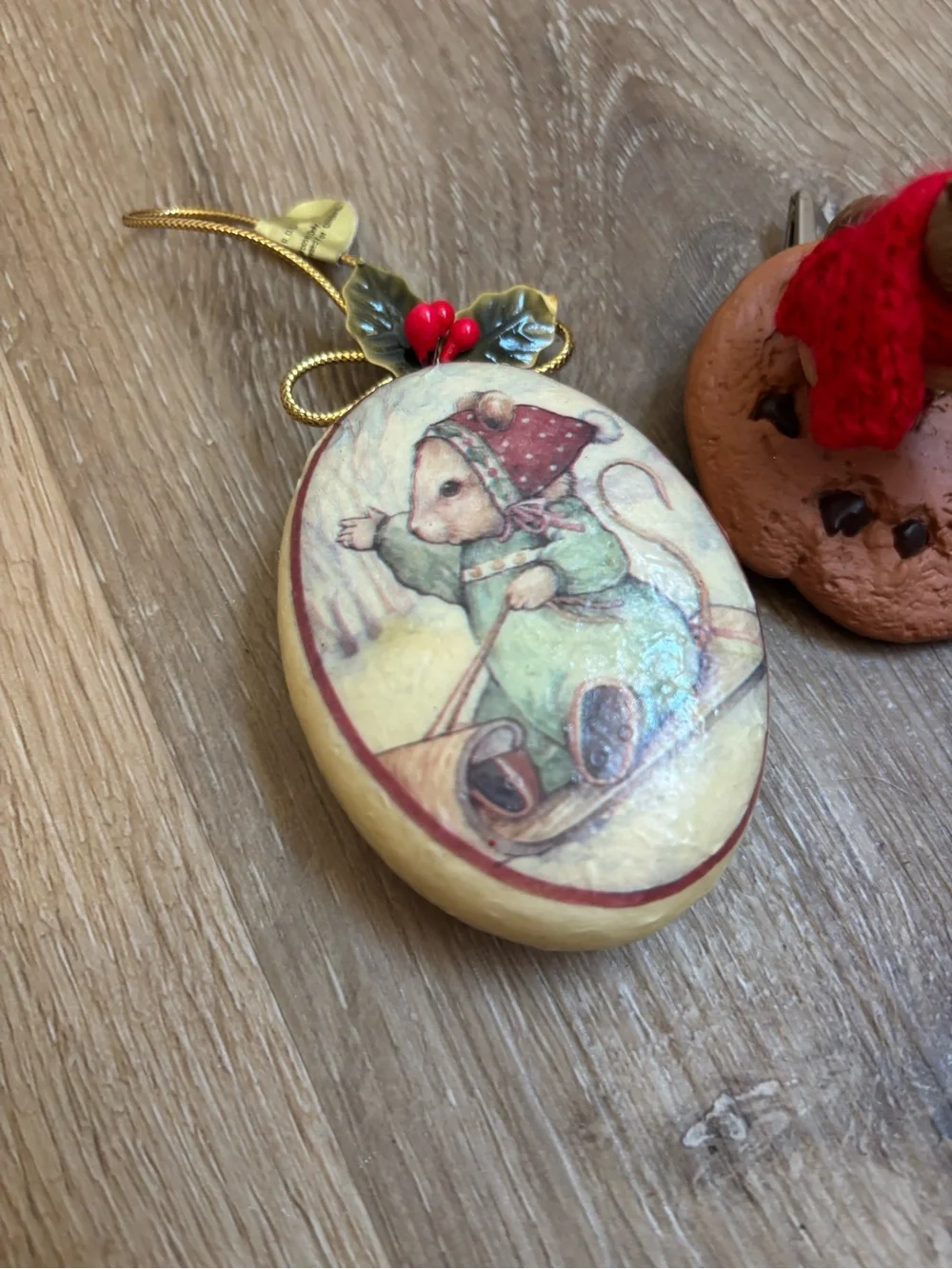 Vintage Christmas Mouse Ornament Bundle Novelty